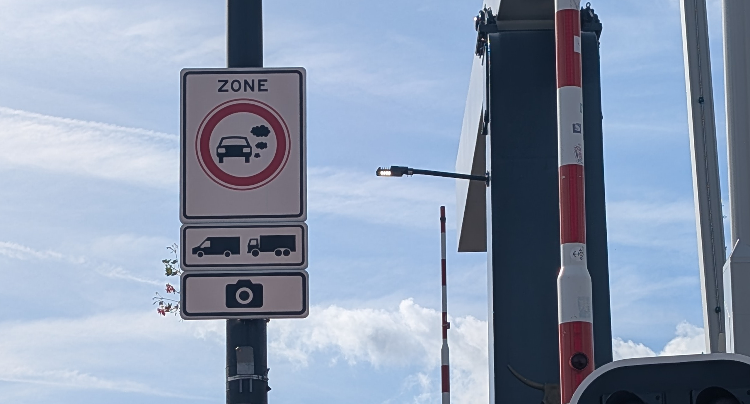 Zero emissie zone verkeersbord